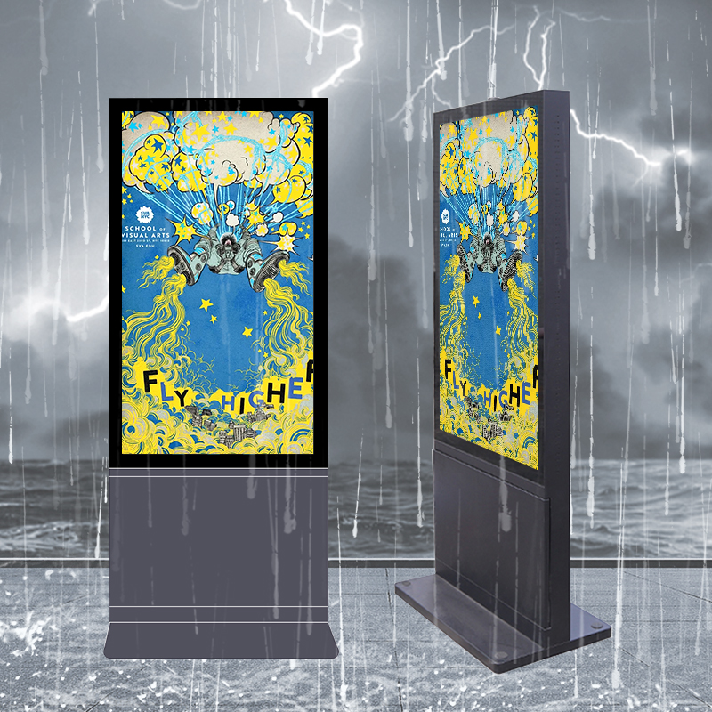 Outdoor Lcd Advertising Equipment Display Digital Signage Interactive Outdoor Media Player Totem Kiosk 