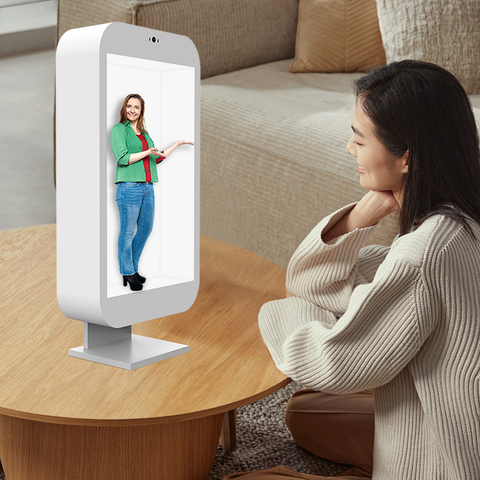 Desktop 3D Holographic Screen Portable Transparent Cabinet